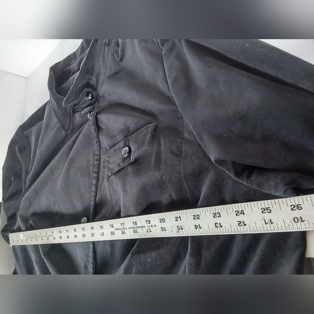 Talbots Black Velvet Jacket 22W Button Up - Picture 5 of 7